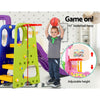Image of Keezi Kids 7-in-1 Slide Swing with Basketball Hoop Toddler Outdoor Indoor Play