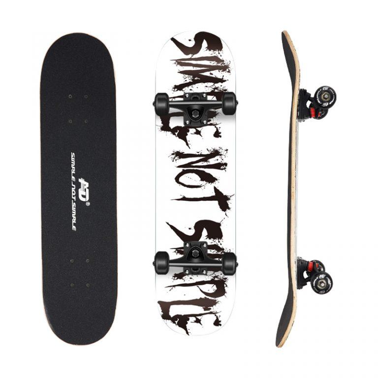 Skateboards NZ AD Simple Not Simple White Skateboard Russian Maple Wood