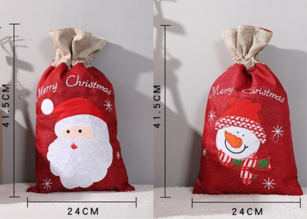Christmas Candy Linen Bag