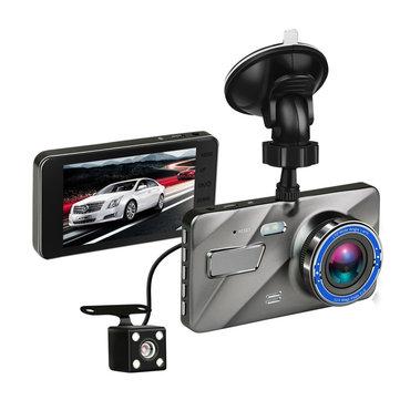 4 Inch HD 1080P Dual Lens Camera Night Vision Loop Recording 170 Degree Car DVR Video Dash Cam Front Rear Recorder