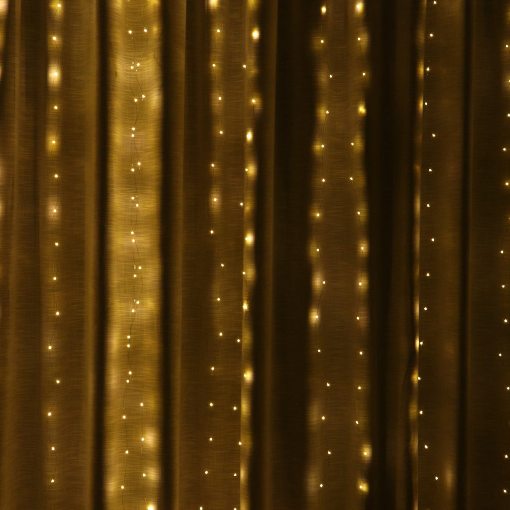 3M*3M USB 300 LED Curtain String Light With 10 Hooks for Outdoor Festival Decor Christmas Wedding DC5V