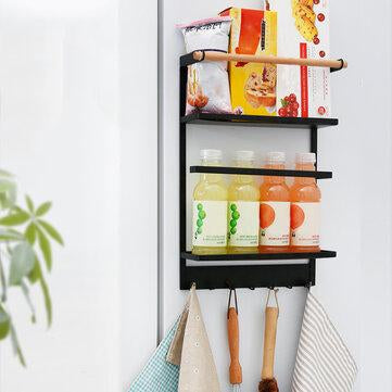 Space Saving Multifunction Refrigerator Side Shelf Rack Storage Hanger Oganizer Tool