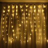 Image of 3*1M USB 8 Modes 100 LED Curtain String Light with 10 Hooks Festival Decor Fairy Lamp Christmas Wedding