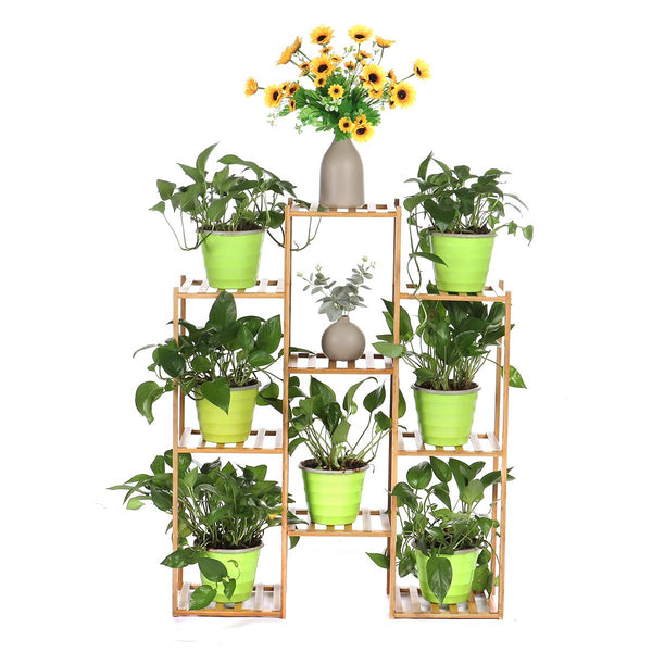 Multi-layer Plant Shelve Floor-standing Potted Plant Rack Thicken Batten Breathable Material for Garden Sets