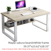 Image of Standing Computer Desk Simple and Modern Writing Desk Dormitory Desk with Storage Board for Student