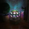 Image of Wood Colorful 3D Magic Ball Projection Lamp Usb Power Night Light For Xmas Gift