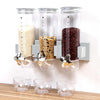 Image of Wall Mounted Triple Cereal Dispenser Dry Food Storage Container Dispense Machine