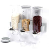 Image of Wall Mounted Triple Cereal Dispenser Dry Food Storage Container Dispense Machine