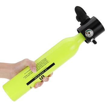 500ML Mini Air Tank Cylinder Underwater Oxygen Tank Breathing Respirator Swimming Diving Set Equipment