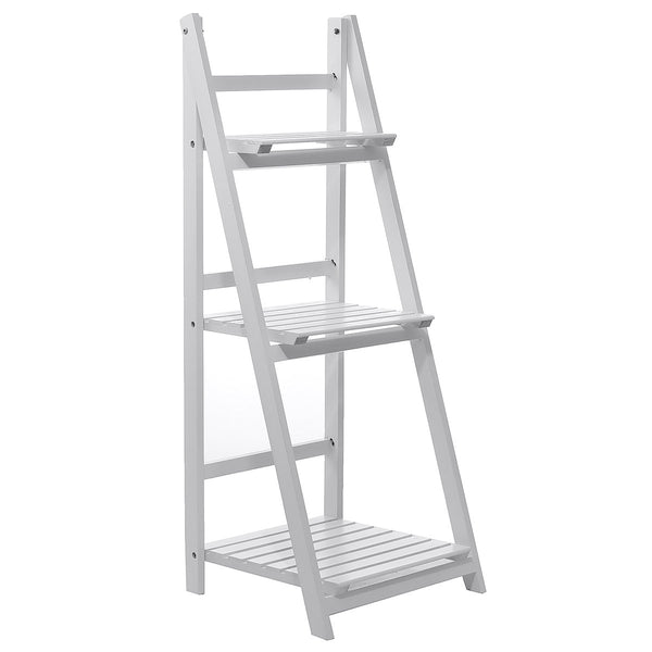 3 Tiers Ladder Storage Shelf Foldable Plant Flower Pot Display Stand Bookshelf Storage Rack Home Office Furniture
