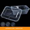 Image of 500 Pcs 1000ml Take Away Food Platstic Containers Boxes Base and Lids Bulk Pack