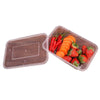 Image of 500 Pcs 1000ml Take Away Food Platstic Containers Boxes Base and Lids Bulk Pack