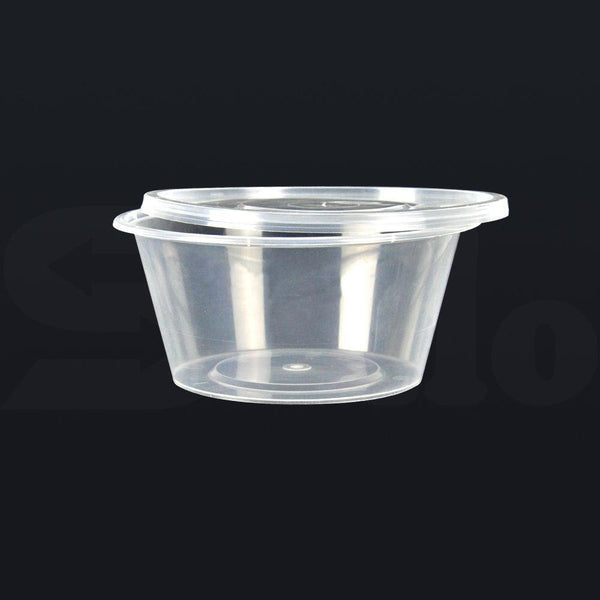 500 Pcs 800ml Take Away Food Platstic Containers Boxes Base and Lids Bulk Pack