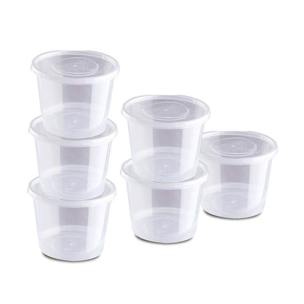500 Pcs 800ml Take Away Food Platstic Containers Boxes Base and Lids Bulk Pack