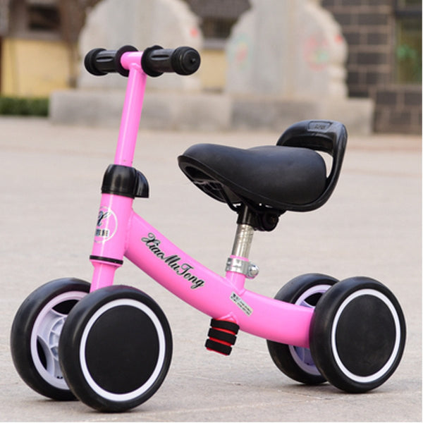 4 Wheels Baby Balance Bike Kids Scooter Infant Tricycle Bike Kids Trike Junior Walker Bicycle Beginner Rider Training Scoot Bike For Ages 1/2/3 Year Old
