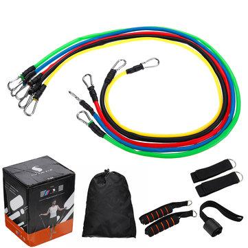 KALOAD 11pcs/set Fitness Resistance Bands Sports Gym Training Yoga Band