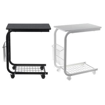 C Shaped Sofa Side Table Laptop Study Desk Bookshelf Storage Shelves Organizers Removable Decorations Rack