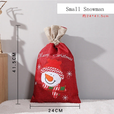 Christmas Candy Linen Bag