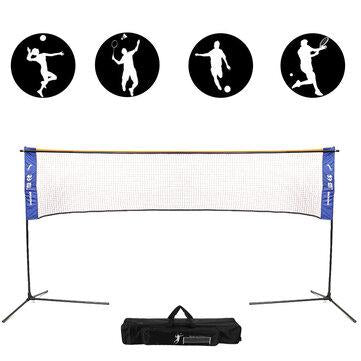 510x72-155cm Adjustable Badminton Net Folding Volleyball Tennis Badminton Net Frame Bracket Support Sports Accessories with Storage Bag