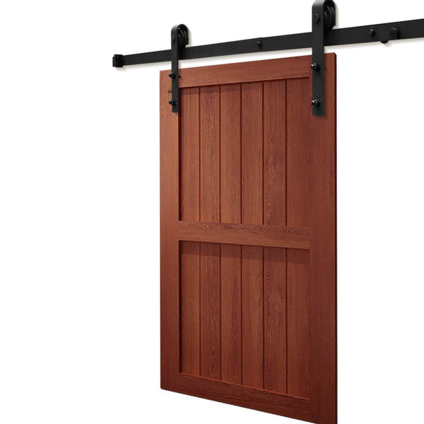 2.44M Antique Classic Style Single Sliding Barn Door Hardware Track Roller Kit
