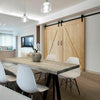 Image of 2.44M Antique Classic Style Double Sliding Barn Door Hardware Track Roller Kit