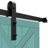 Image of 2.44M Antique Classic Style Double Sliding Barn Door Hardware Track Roller Kit