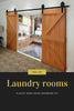 Image of 2.44M Antique Classic Style Double Sliding Barn Door Hardware Track Roller Kit