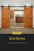 Image of 2.44M Antique Classic Style Double Sliding Barn Door Hardware Track Roller Kit