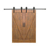 Image of 2M Antique Classic Style Single Sliding Barn Door Hardware Track Roller Kit