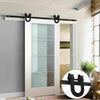 Image of 2M Antique Classic Style Single Sliding Barn Door Hardware Track Roller Kit