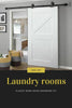 Image of 2.44M Antique Classic Style Single Sliding Barn Door Hardware Track Roller Kit