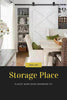 Image of 2.44M Antique Classic Style Single Sliding Barn Door Hardware Track Roller Kit