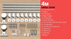 Image of 4M Antique Classic Style Single Sliding Barn Door Hardware Track Roller Kit