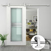 Image of 3M Antique Classic Style Single Sliding Barn Door Hardware Track Roller Kit