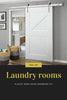 Image of 3M Antique Classic Style Single Sliding Barn Door Hardware Track Roller Kit