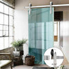 Image of 3.66M Antique Classic Style Single Sliding Barn Door Hardware Track Roller Kit