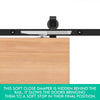 Image of Antique Style Sliding Barn Double Door Hardware Damper Quiet Closing Tool Kit