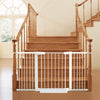Image of Adjustable Baby Kids Pet Safety Security Gate Stair Barrier Support Ramp White