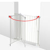 Image of Adjustable Baby Kids Pet Safety Security Gate Stair Barrier Support Ramp White