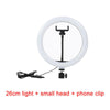 Image of LED Ring Fill Light Dimmable Lamp Camera Phone Stand Make Up Video Live Studio