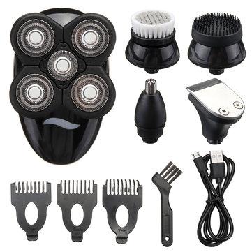 5 In1 4D Rechargeable Shaver Razor Cordless Hair Clipper
