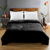 Image of Black Colour DreamZ 320GSM 220x160cm Ultra Soft Mink Blanket Warm Throw