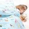 Image of Blue Kids Weighted Printed Blanket