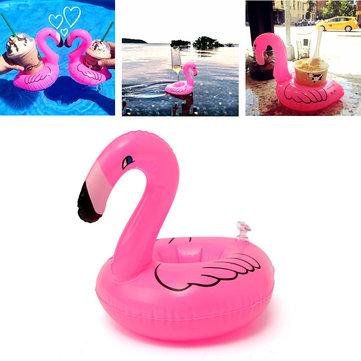 5PCS Inflatable Flamingo Drink Can Holder Party Pool Home Decor Kids Toy