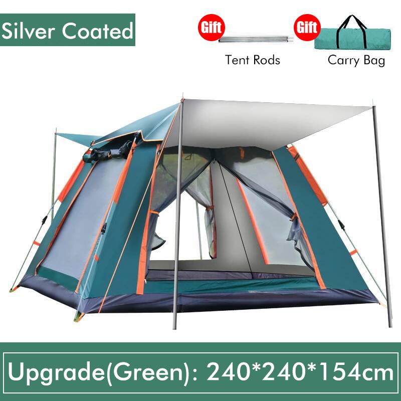 IPRee 4-6 Person Tent Auto Setup Waterproof Windproof Ventilation Anti-mosquito Camping Tent Carpa