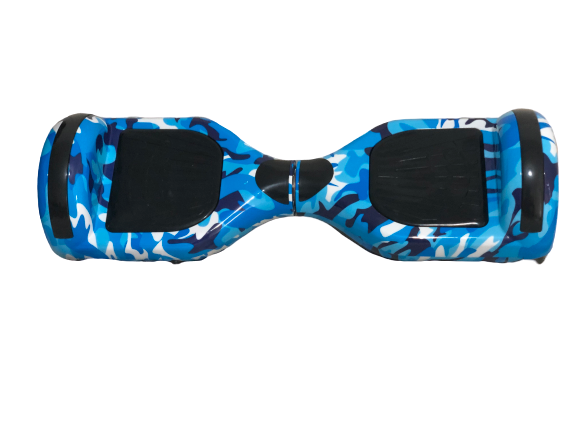 6.5 Inch Hoverboard, Self Balancing Scooter- Camo Blue + LED lights [Free Carry Bag & Bluetooth]