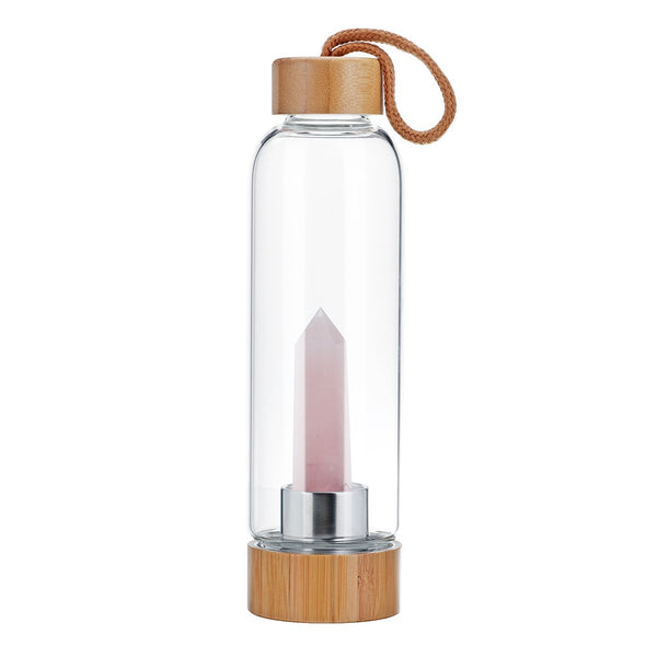 Bamboo Lid Energy Natural Crystal Cup Spa Gem Cup