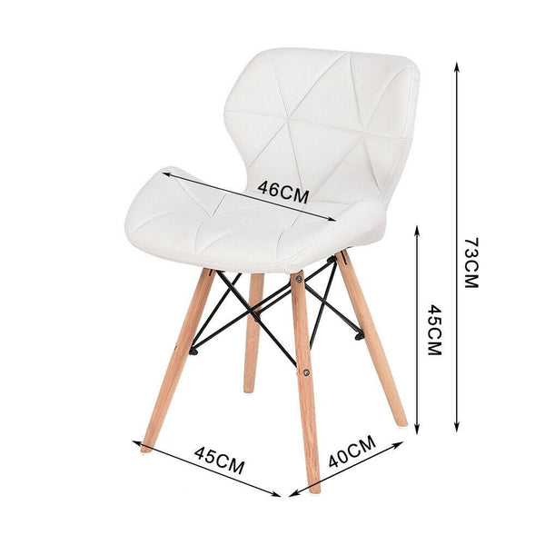 Levede 4x Retro Replica Eames PU Leather Dining Chair Office Cafe Lounge Chairs