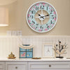 Image of Vintage Chic Wooden Shabby Large Wall Clock Art Round Oversized Digital French