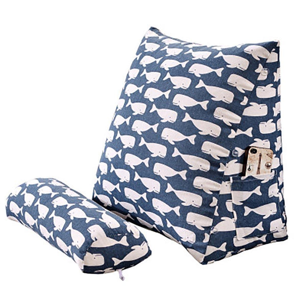 Cotton Waist Pillow Bay Window Reading Pillow Polyester Linen Cushion Back Neck Support